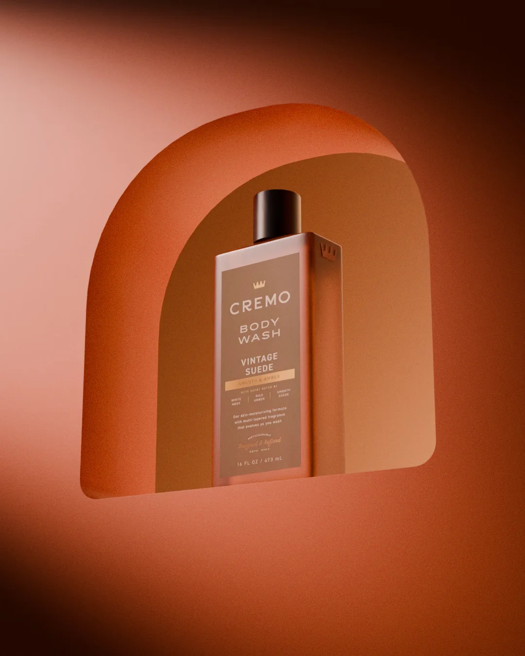 CREMO Vintage Suede body wash 3D render